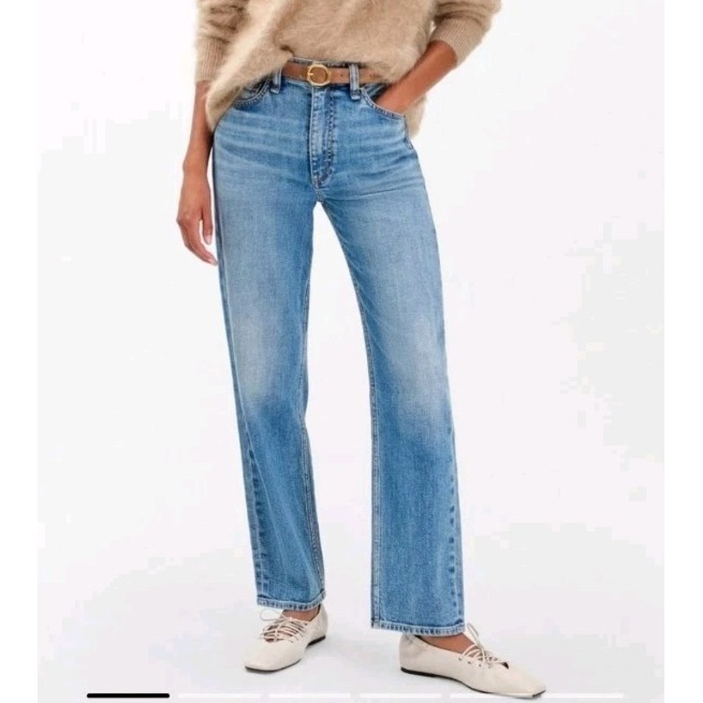 Rag & Bone Harlow Ankle Straight Jeans Stretch Amity Denim Button Fly Size 30
